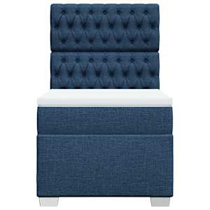 Box spring postel s matrací modrá 80x200 cm textil - obrázek 6