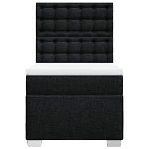 Box spring postel s matrací černá 80 x 200 cm textil - obrázek 6