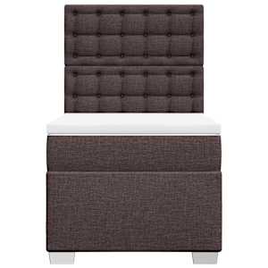Box spring postel s matrací tmavě hnědá 80x200 cm textil - obrázek 6
