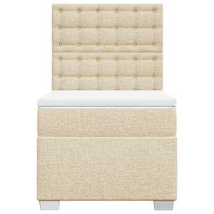 Box spring postel s matrací krémová 80 x 200 cm textil - obrázek 6