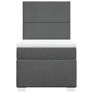 Box spring postel s matrací tmavě šedá 90x190 cm textil - obrázek 6