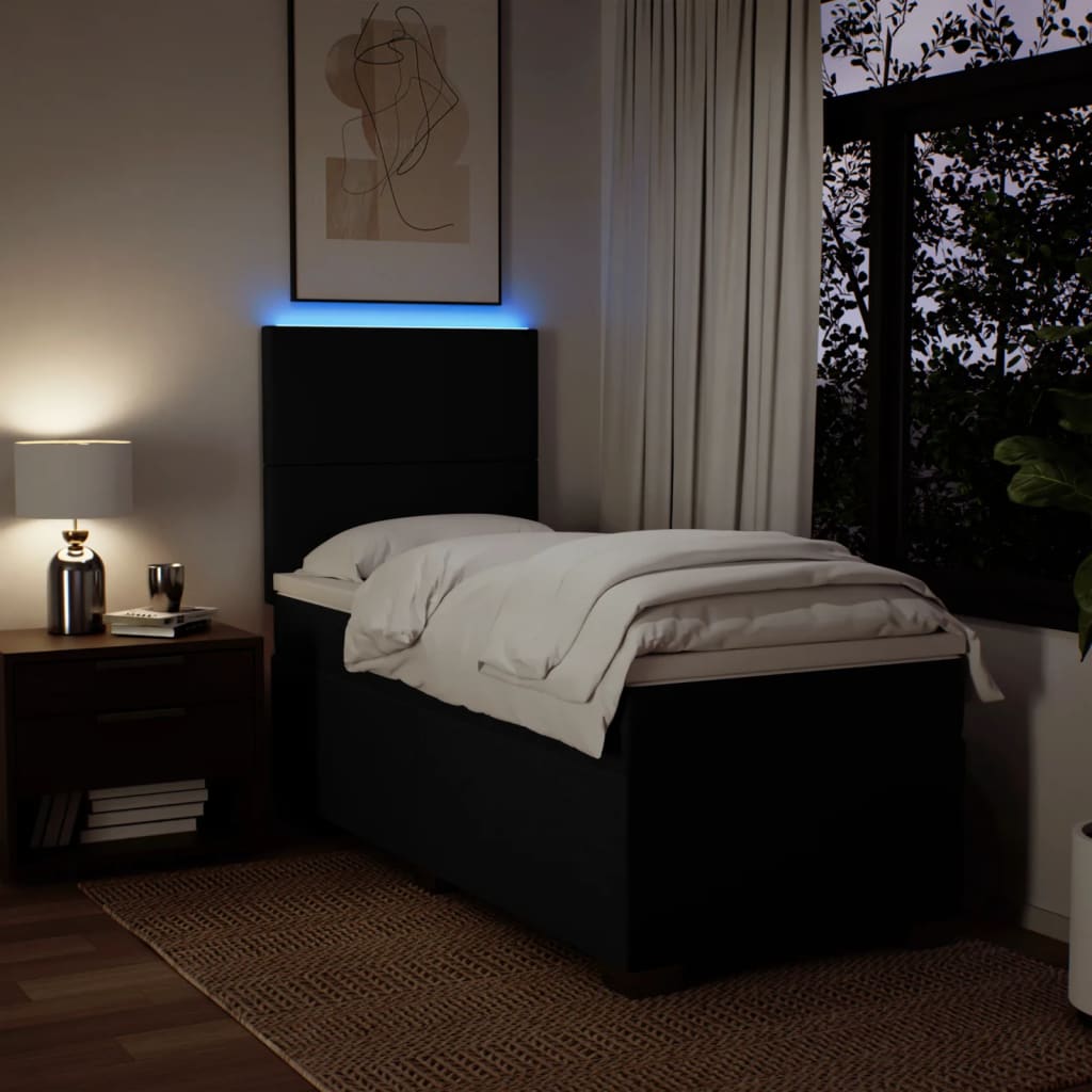 Sommier à lattes de lit et matelas Gris ventes exceptionnelles foncé 90x190 cm Tissu lit vidaXL