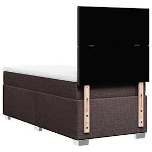 Box spring postel s matrací tmavě hnědá 90x190 cm textil - obrázek 12