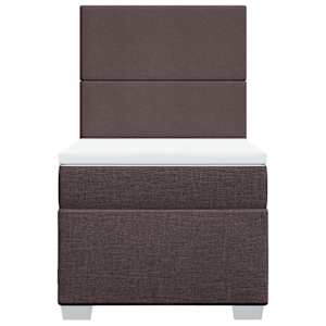 Box spring postel s matrací tmavě hnědá 90x190 cm textil - obrázek 6