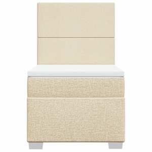 Box spring postel s matrací krémová 90x190 cm textil - obrázek 6