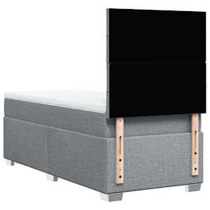 Box spring postel s matrací světle šedá 90x190 cm textil - obrázek 12