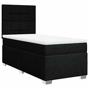 Box spring postel s matrací černá 90x190 cm textil - obrázek 3