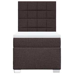Box spring postel s matrací tmavě hnědá 90x190 cm textil - obrázek 6