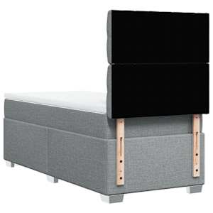 Box spring postel s matrací světle šedá 90x190 cm textil - obrázek 12