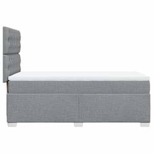 Box spring postel s matrací světle šedá 90x190 cm textil - obrázek 11