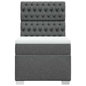 Box spring postel s matrací tmavě šedá 90x190 cm textil - obrázek 6