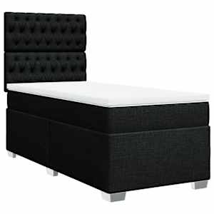 Box spring postel s matrací černá 90x190 cm textil - obrázek 3