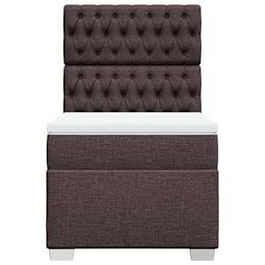 Box spring postel s matrací tmavě hnědá 90x190 cm textil - obrázek 6