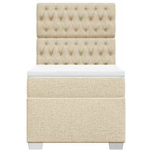 Box spring postel s matrací krémová 90x190 cm textil - obrázek 6