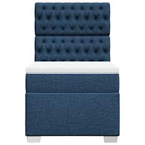 Box spring postel s matrací modrá 90x190 cm textil - obrázek 6