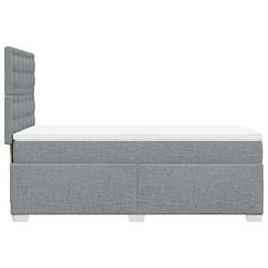 Box spring postel s matrací světle šedá 90x190 cm textil - obrázek 11