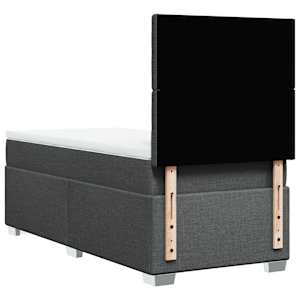 Box spring postel s matrací tmavě šedá 90x190 cm textil - obrázek 12