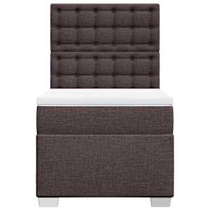 Box spring postel s matrací tmavě hnědá 90x190 cm textil - obrázek 6