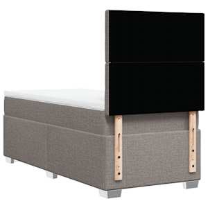 Box spring postel s matrací taupe 90x190 cm textil - obrázek 12