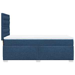 Box spring postel s matrací modrá 90x190 cm textil - obrázek 11