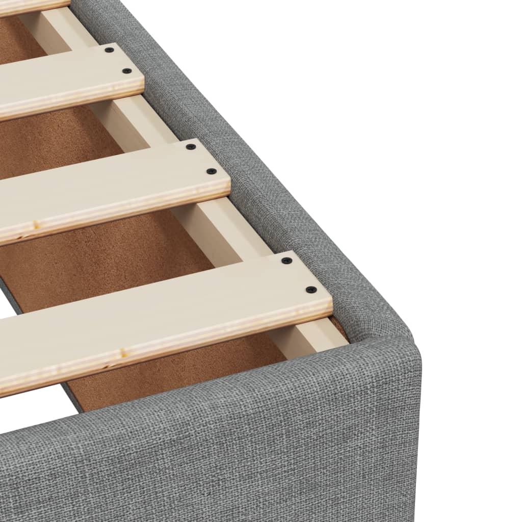 Box spring postel s matrací světle šedý 100 x 200 cm textil - obrázek 13