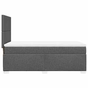 Box spring postel s matrací tmavě šedá 100 x 200 cm textil - obrázek 11