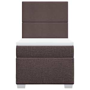Box spring postel s matrací tmavě hnědá 100 x 200 cm textil - obrázek 6