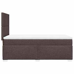 Box spring postel s matrací tmavě hnědá 100 x 200 cm textil - obrázek 11