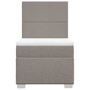 Box spring postel s matrací taupe 100 x 200 cm textil - obrázek 6