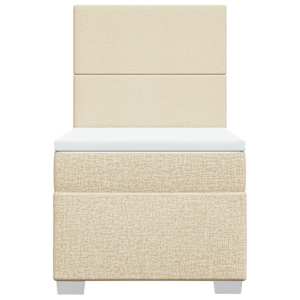 Box spring postel s matrací krémová 100 x 200 cm textil - obrázek 6