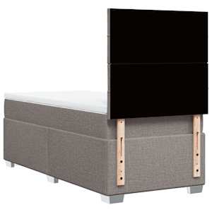 Box spring postel s matrací taupe 100 x 200 cm textil - obrázek 12