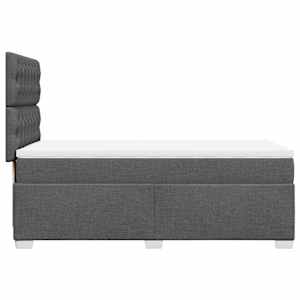 Box spring postel s matrací tmavě šedá 100 x 200 cm textil - obrázek 11