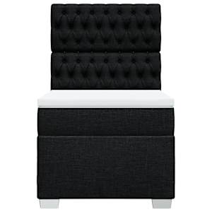 Box spring postel s matrací černá 100 x 200 cm textil - obrázek 6