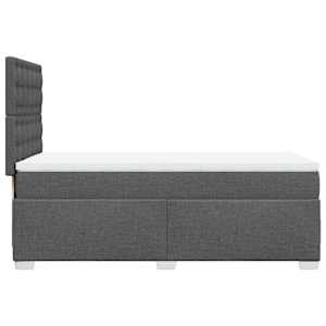 Box spring postel s matrací tmavě šedá 100 x 200 cm textil - obrázek 11