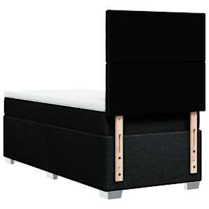 Box spring postel s matrací černá 100 x 200 cm textil - obrázek 12