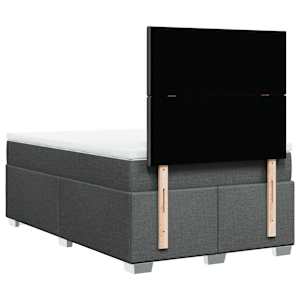Box spring postel s matrací tmavě šedá 120x190 cm textil - obrázek 12
