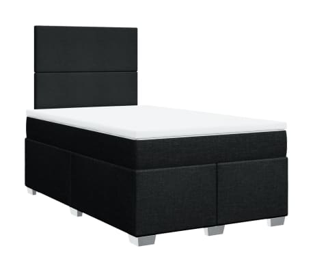vidaXL Boxspring posteľ s matracom čierna 120x190 cm l&aacute;tka