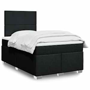 Box spring postel s matrací černá 120x190 cm textil - obrázek 1