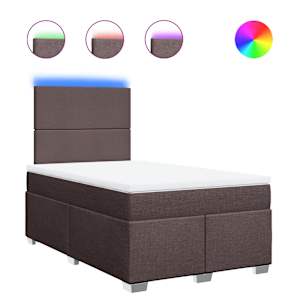 Box spring postel s matrací tmavě hnědá 120x190 cm textil - obrázek 2