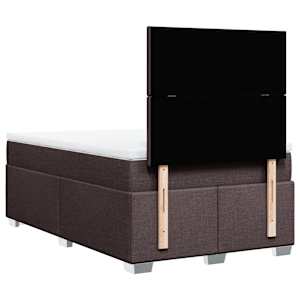 Box spring postel s matrací tmavě hnědá 120x190 cm textil - obrázek 12