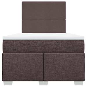 Box spring postel s matrací tmavě hnědá 120x190 cm textil - obrázek 6