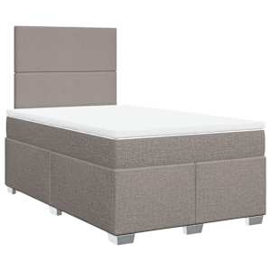 Box spring postel s matrací taupe 120x190 cm textil - obrázek 3