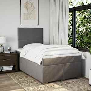Box spring postel s matrací taupe 120x190 cm textil - obrázek 4
