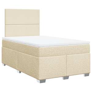Box spring postel s matrací krémová 120x190 cm textil - obrázek 3