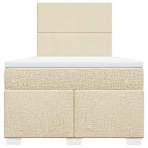 Box spring postel s matrací krémová 120x190 cm textil - obrázek 6