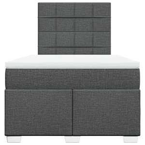 Box spring postel s matrací tmavě šedá 120x190 cm textil - obrázek 6