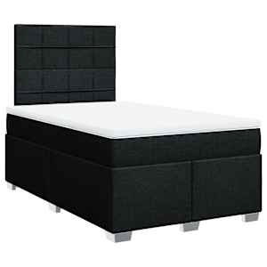 Box spring postel s matrací černá 120x190 cm textil - obrázek 3