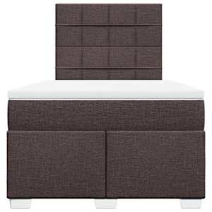 Box spring postel s matrací tmavě hnědá 120x190 cm textil - obrázek 6