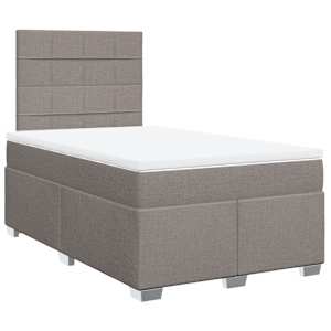 Box spring postel s matrací taupe 120x190 cm textil - obrázek 3