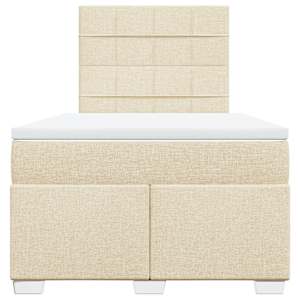 Box spring postel s matrací krémová 120x190 cm textil - obrázek 6